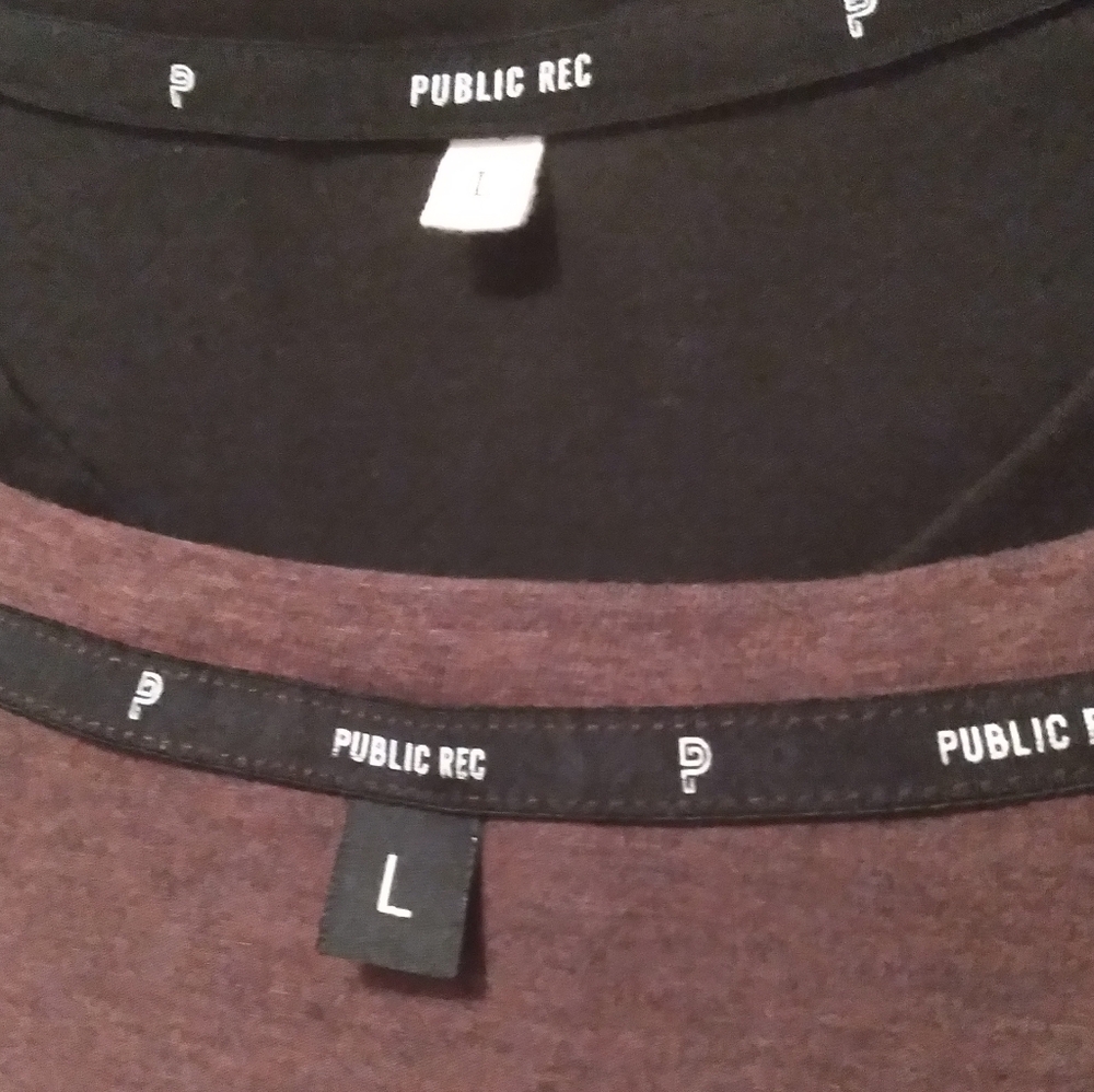 BUNDLE 2‎ Public Rec Pima Cotton Blend Henleys Short Sleeve  Lightweight Large - Picture 2 of 6